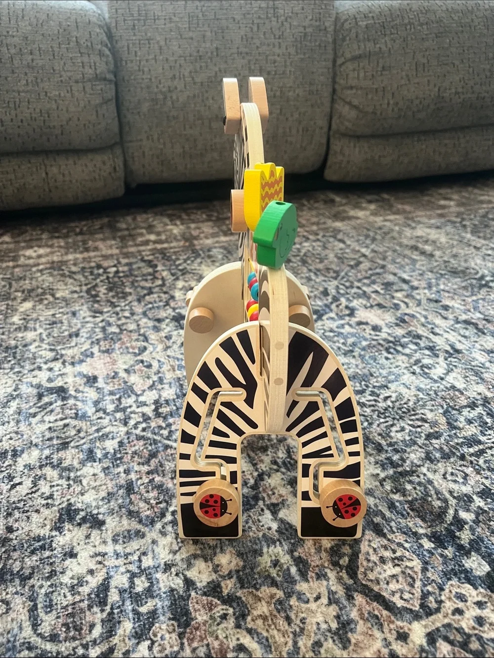 Wooden Zebra Activity Toy - Black & White